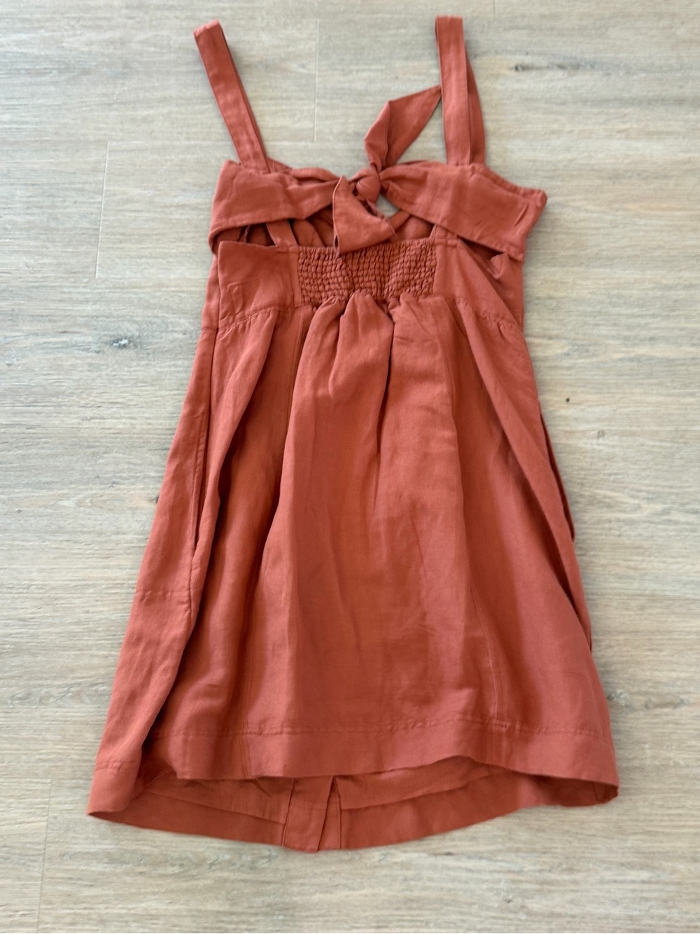 Maeve Rust Button-Front Dress - Picture 3 of 8